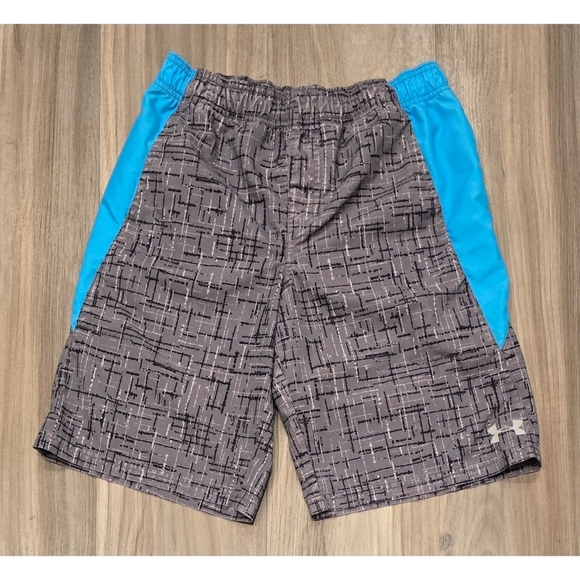 Under Armour Kids Swim Trunks - Gray and Blue - Picture 1 of 8